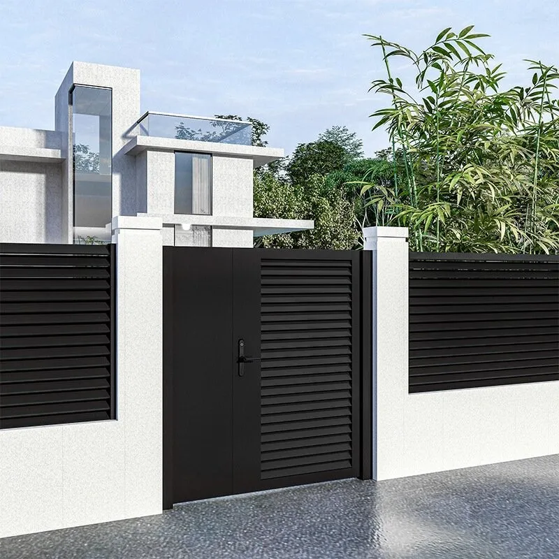 Latest Design Courtyard Gate House Gate Design High Quality Villa Main Entrance Gates Electric Modern Aluminum Gates