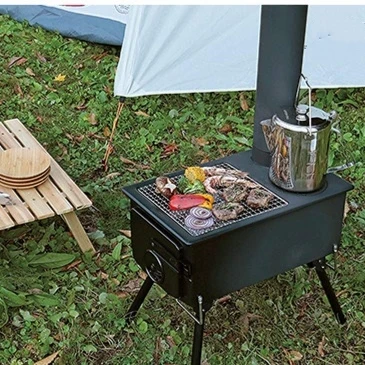 Jianyi KAMADO Stove Portable Outdoor Camping Fire Pit Hiking Accessories with Grill Foldable Hiking Fire Pit Stove