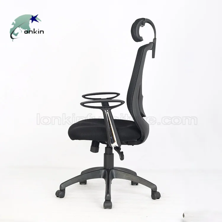 Black  Ergonomic Mesh Office Desk Chair  Swivel  Head Rest Back Support Executive Office Chair
