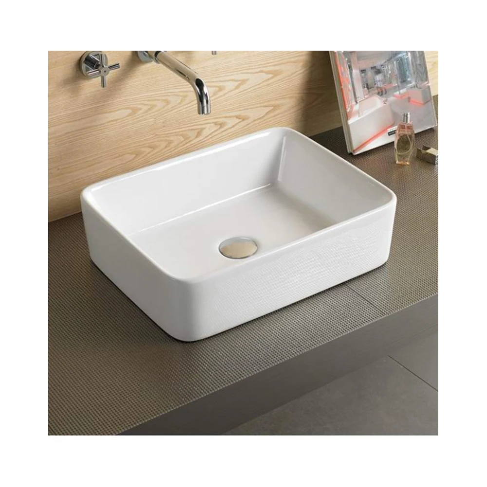 
Cheap Modern Ceramic Material Face Basin Bathroom for Hotel and Office Building 