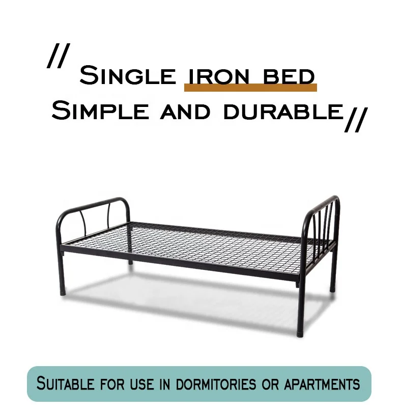 School Furniture Boarding School Beds Steel Iron Metal Bed Single Queen Metal Bed Frame