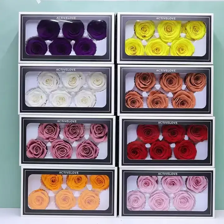 Wholesale Preserved Flowers And Plants Real Flower Natural 5-6 cm Preserved Roses Bud For Diy Floral Arrangements Bouquets