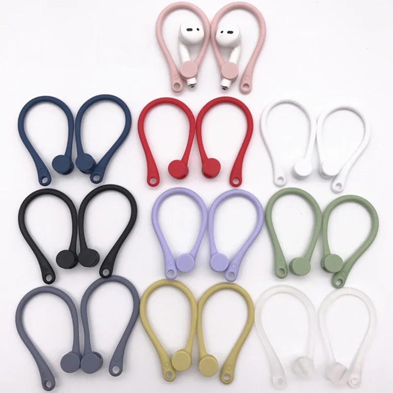 
Silicone Sports Anti-lost Ear Hook Protective Earhooks Holder Secure Fit Hooks Wireless Earphone Accessories For Apple AirPods 