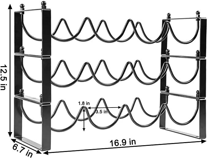 Simple style metal wine rack stackable wine bottle rack independent kitchen storage cabinet wine rack