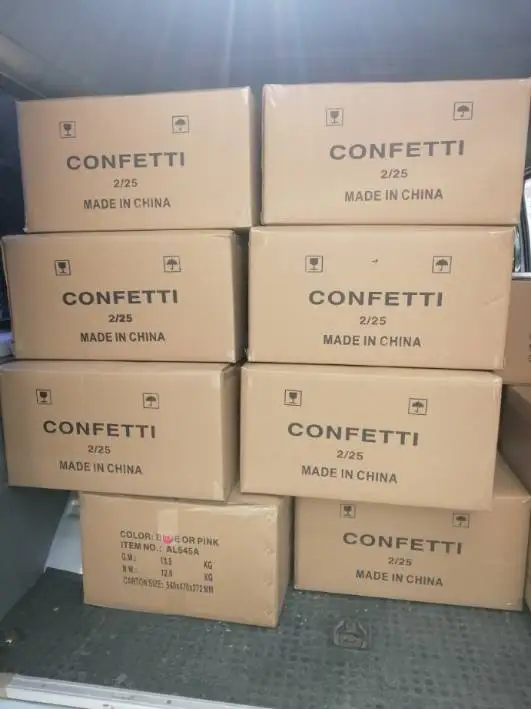 Ali biodegradable flameproof party popper confetti cannon  gold silver foil metallic content USD false money party popper