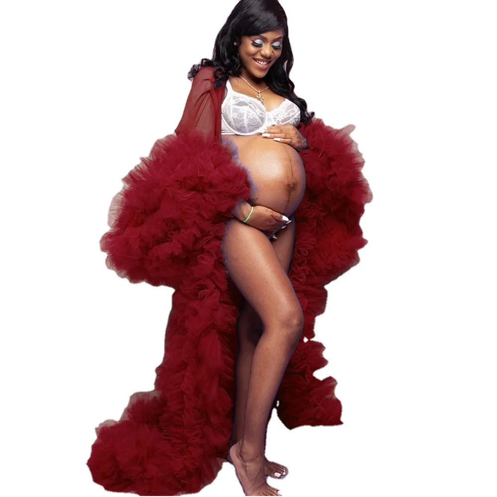 Autumn and winter Europe and the United States woolen coat pregnant women over the knee fur collar coat