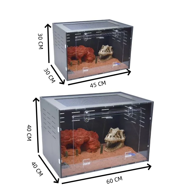 Customizedized Spider Scorpion Horn Frog Lizard Transparent Acrylic Feeding Box Crawling Pet Reptile Cage