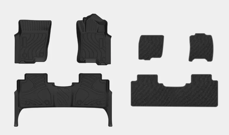 Nissan Navara NP300 Car Mats Right-Hand Drive TPE Waterproof Carpet Eco-Friendly Rubber Interior Accessory