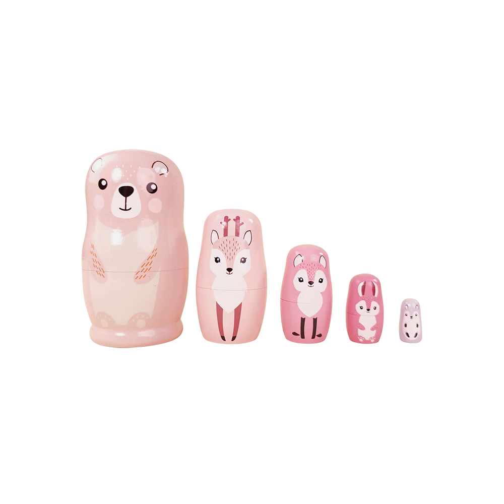 Wholesales New Custom Russian Doll Matryoshka Promotion Gif Toy Traditional Hand Painted Doll Fantasy Wood Unisex Inflatable