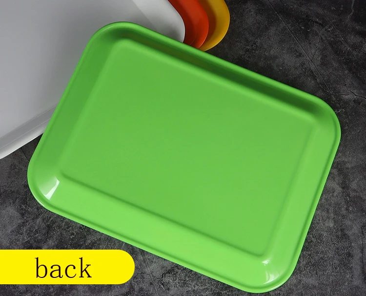 food grade customized rectangular melamine plastic serving tray plate