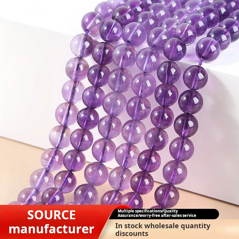 High quality Amethyst beads Crystal round beads jewelry making natural real stone accessories products in stock wholesale