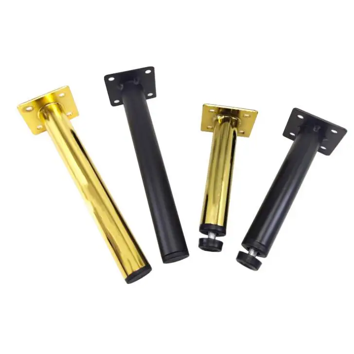 Cheap steel sofa metal legs hot sales Gold color furniture replacement decorative legs and feet