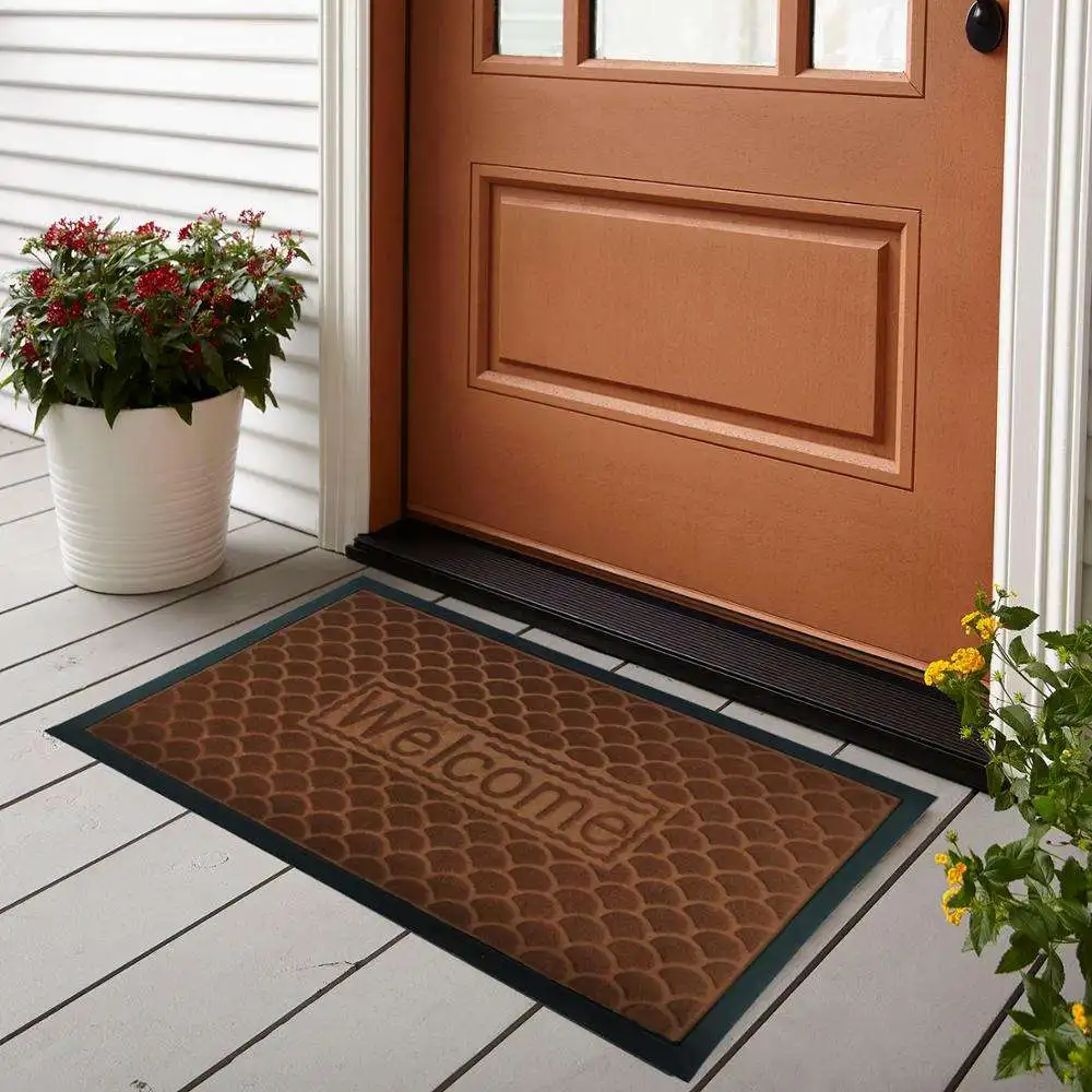 Темно-коричневый пакостник грязи в охотничьем стиле изготовленный на заказ Добро пожаловать коммерческие ковры пользовательские пол двери МТС коврики для прихожей: входная дверь