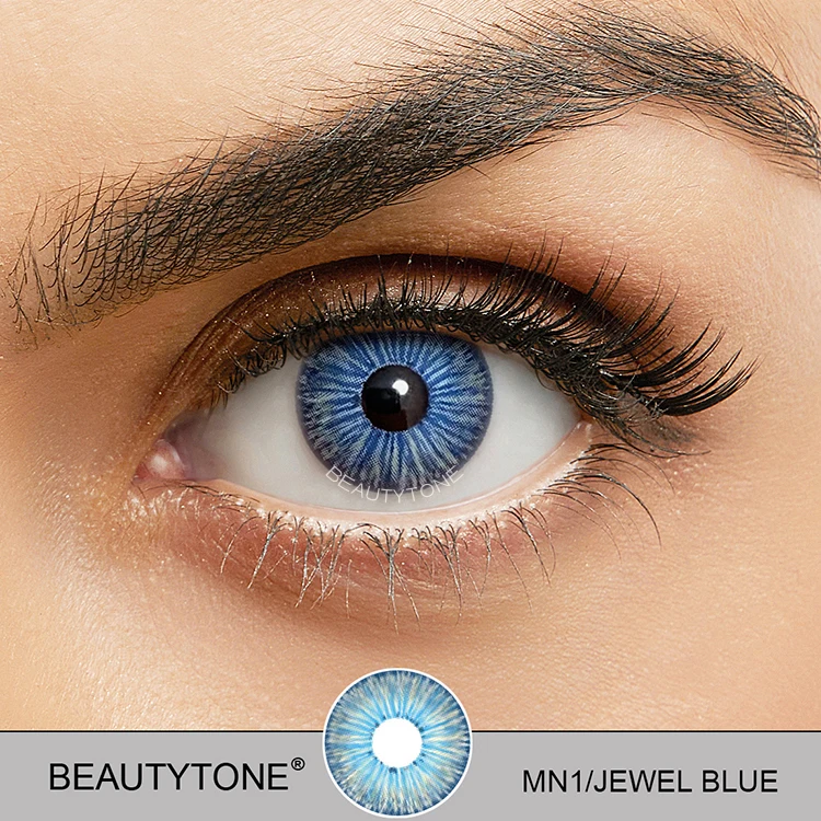 Julia blue eye contact lenses fashion style yearly color contact lens