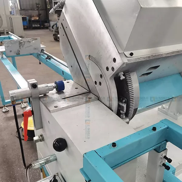 single head aluminum door and window cutting saw making machine windows with fabrication table for aluminum door and window