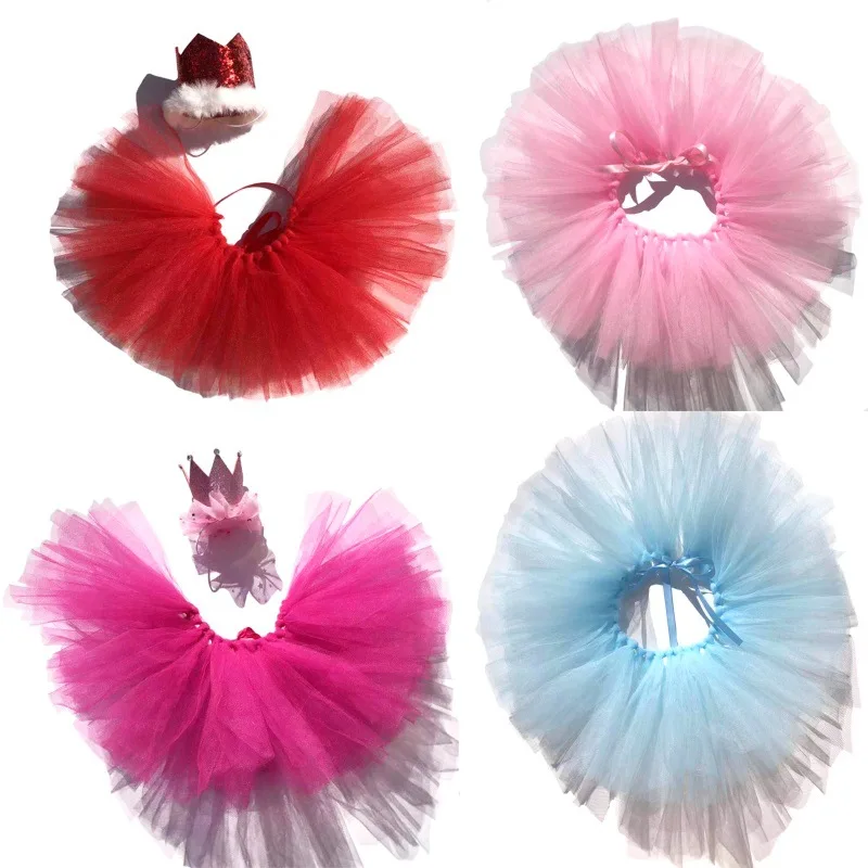 Party Baby  Pet Dog Mesh Yarn Tutu Skirt Dress Pet Crown Dog Party Hat Party decoration supplies