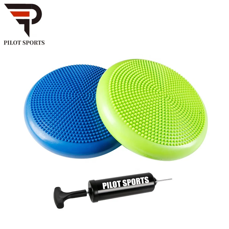 Pilot Sports Inflatable Exercise Durable Gym Yoga Pilates Balance Cushion Massage Balance Pad Yoga Balance Cushion Board