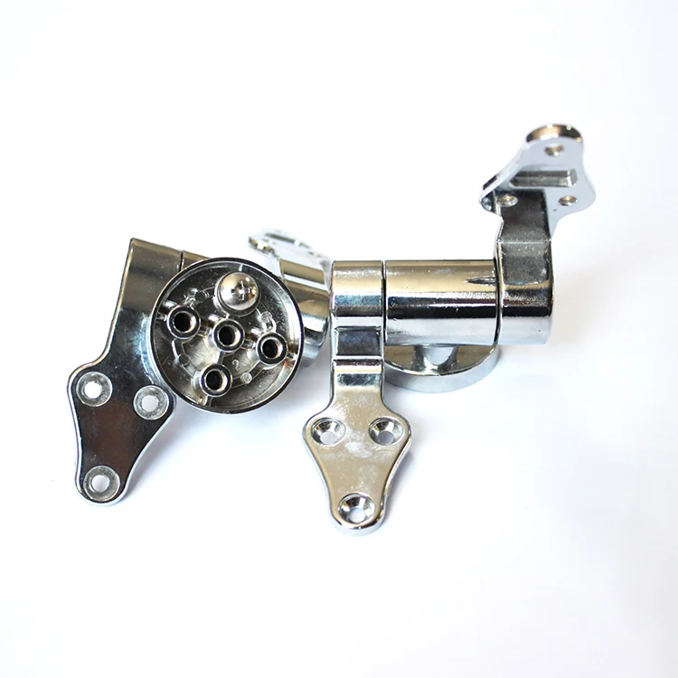 Durable Zinc Alloy Electroplate Soft Close Toilet Seat Hinge Bottom Mounted