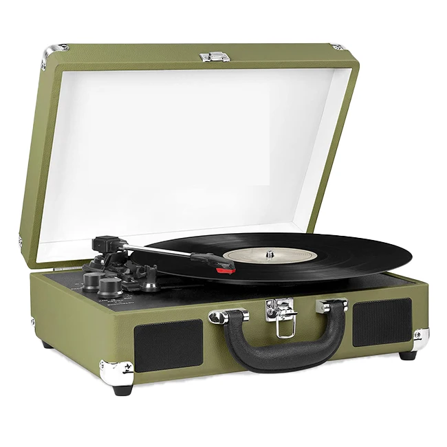 Nisoul Hot Sale Factory Supply Multi Audio Retro Gramophone Turntable Record Player with CD USB Cassette Encoding