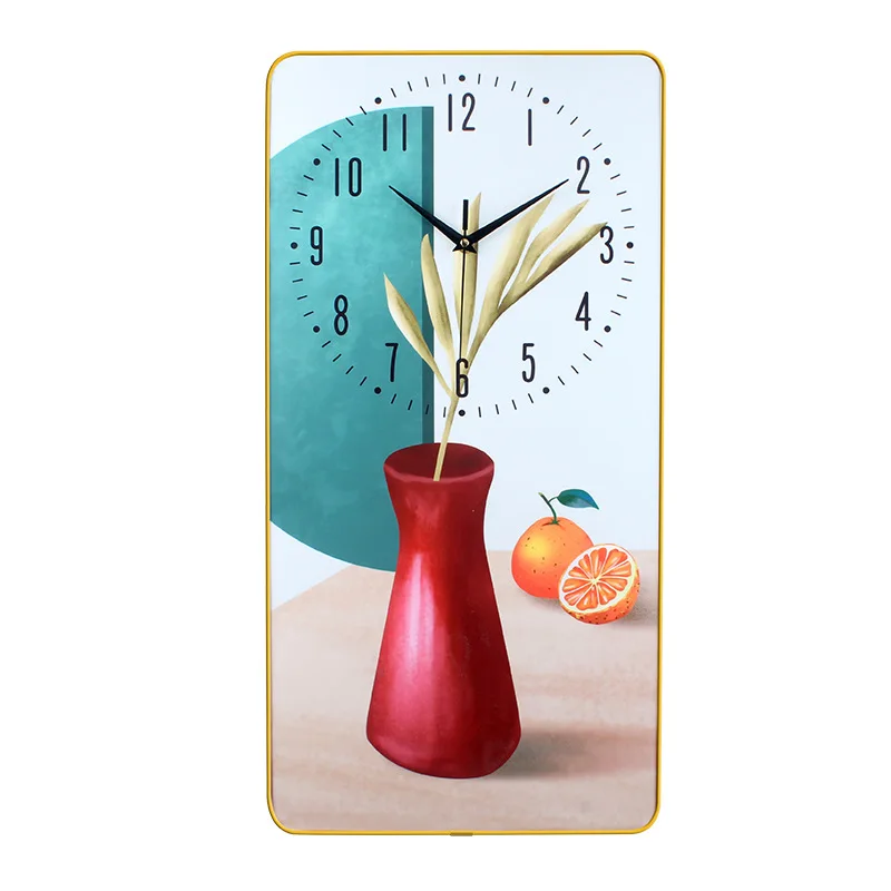 square painting hot sale retro creative wood & plastic art clock luxury christmas decorations wall clock for living room