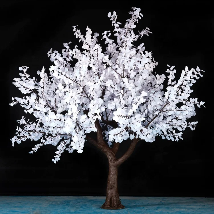 10FT Outdoor Garden Landscape Christmas Festive Decoration Artificial RGB Color Changing Ginkgo Large Led Tree