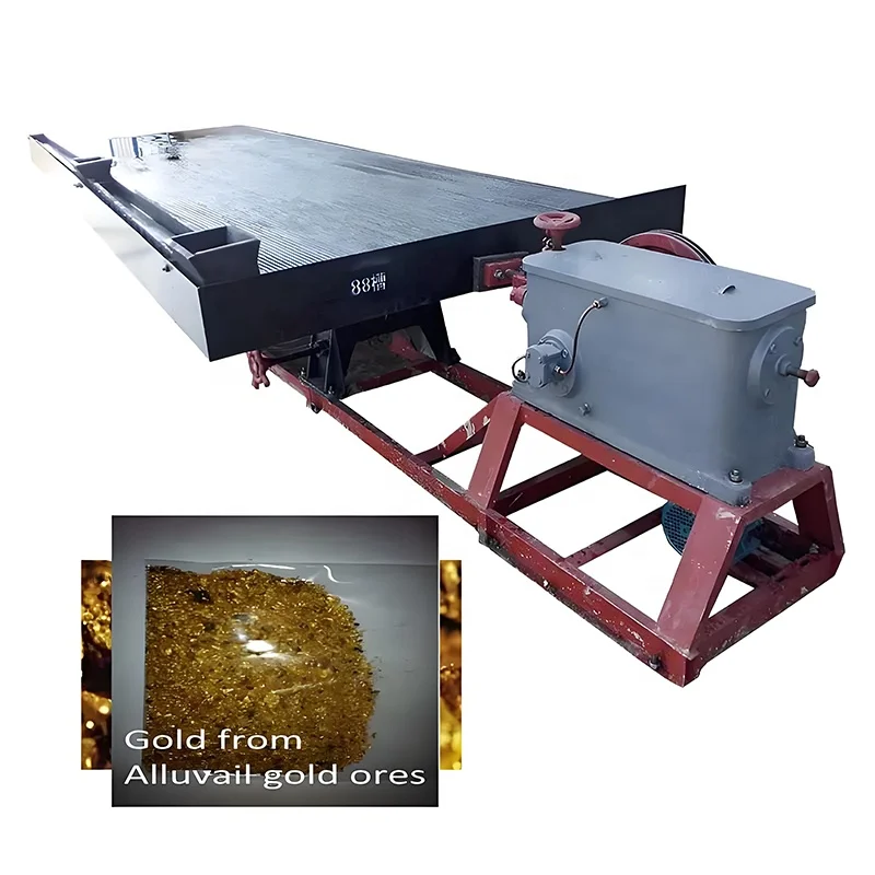high efficient gold extraction equipment chromite tin lead copper ore shaking table machine