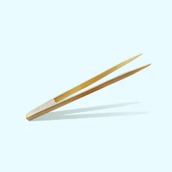 RuYi 150mm Tweezer Bamboo tweezers  for Gold Leaf pointed type Anti-static Tweezers