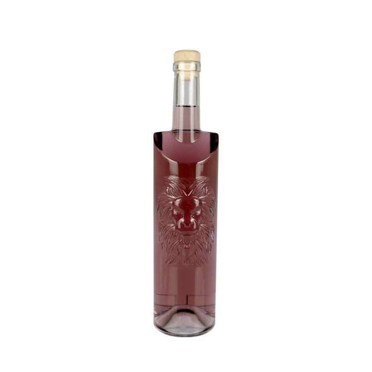 Customized Logo Liquor Bottle China Supplier Glass Food Grade 750ml Round Glass Bottle