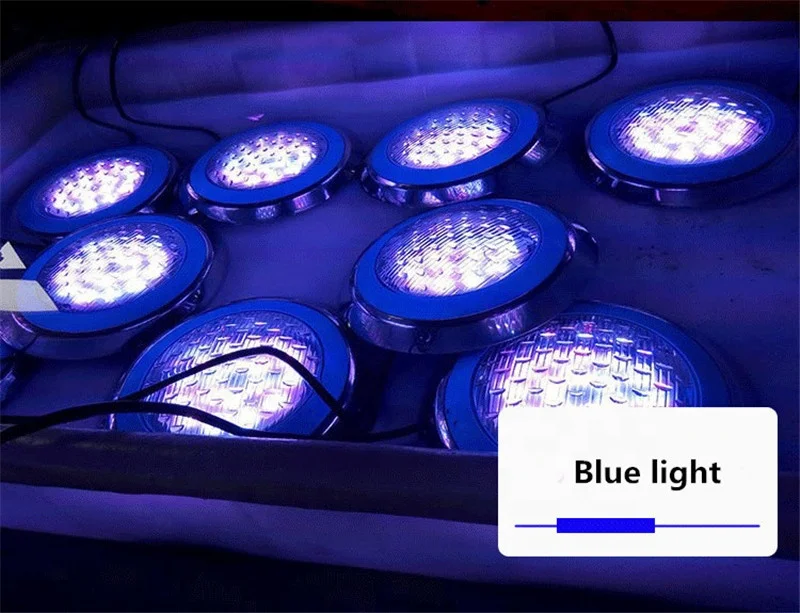 
IP68 3000K 6000K Blue 18W Led Swimming Pool Light 12V AC DC Lamp Under Water Swimming Pool Lights 