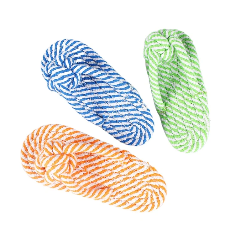 wholesale free samples rope designer interactive flip flop dog pet toys