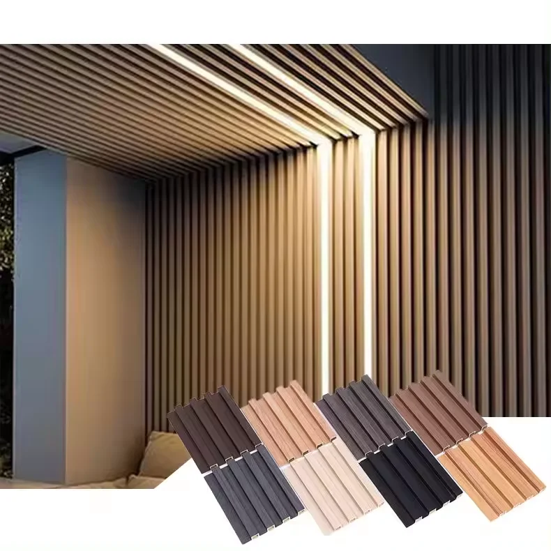 External Cladding Acoustic Great Outdoor Plastic Composite Garden Cladding WPC Coextrusion Wall Panel Outdoor WPC