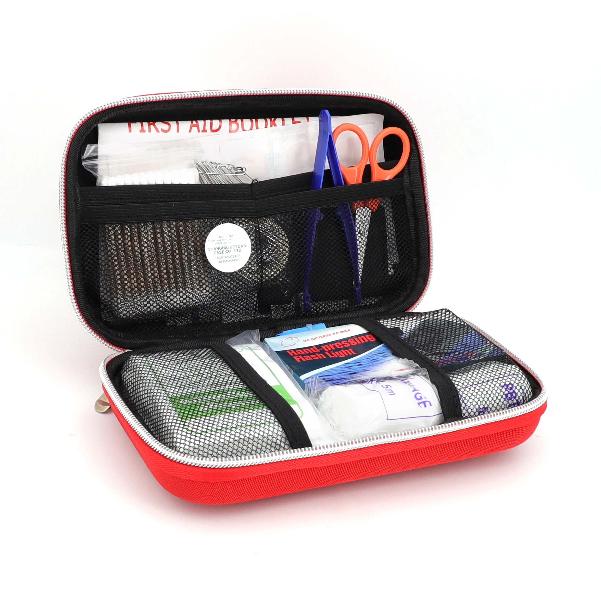 Custom waterproof personalized first aid survival emergency kit empty bag with medical supplies for camping car travel logo