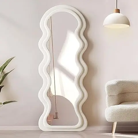 Hot Sale New Trend Irregular Framed Wall Wavy Mirror Full Length Mirrors