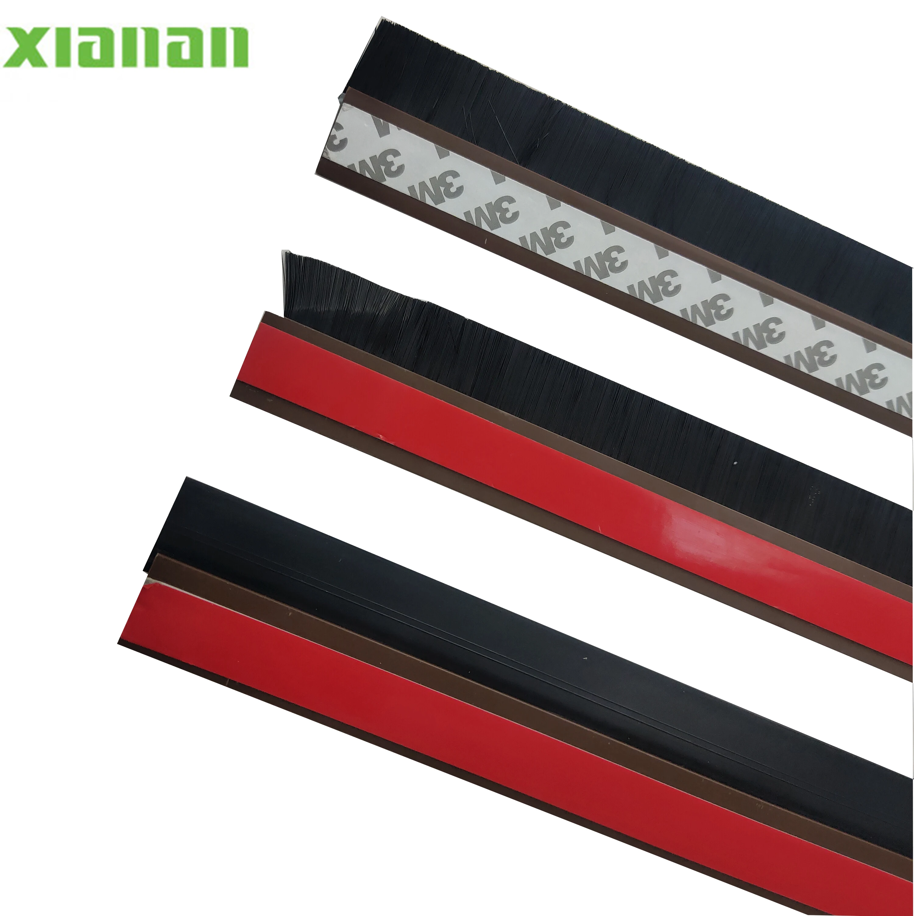 Customized Door Seal Brush Dust-proof Aluminium Door Brush PVC Bottom Door Seal Brush