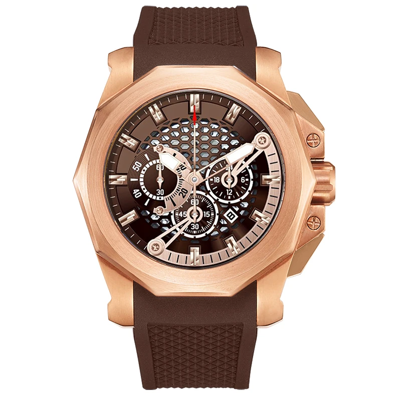 Hot Selling 10ATM Sport Mens Metal Watch Japan Movt Watch with Customer Logo Watches Chrono Oem