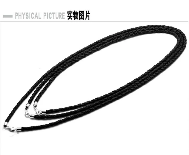 XD M002 3.0mmPU cords with sterling silver lobster clasp pu leather cord Pendant lanyard couple necklace rope pendant rope
