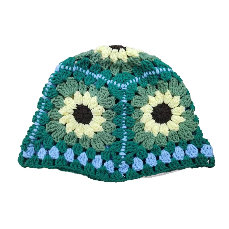 Hot Selling Handmade Knitted Hats For Women Thermal Hat Winter Warm Comfortable Designer Bucket Hat Popular