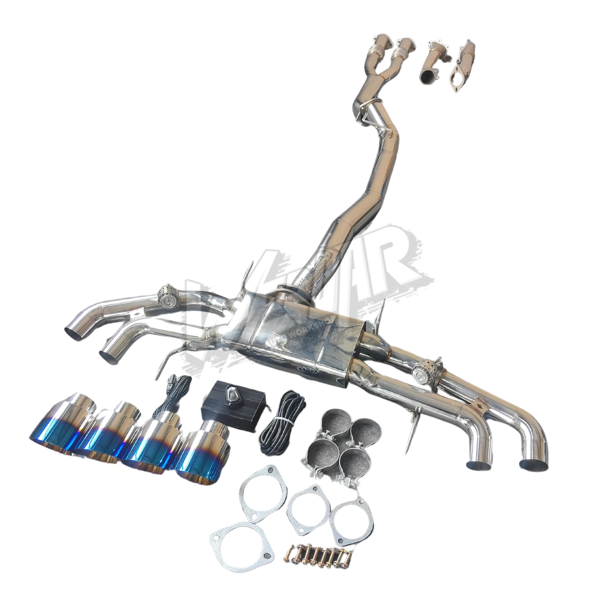 Выхлопная выхлопная система для автомобиля Valvetronic Nissan Gtr R35 труба Catback с насадками и клапаном из нержавеющей стали