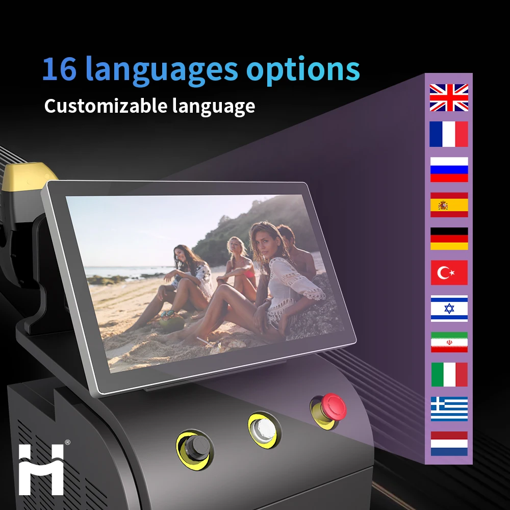 Medical Ce Approved Trio 755 808 1064nm  Titanium Platinum Ice Laser Diode Hair Removal Machine System Permanently