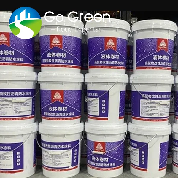 Go Green Liquid Coil Polymer Modified Bitumen Waterproof Coating for Building Roofs