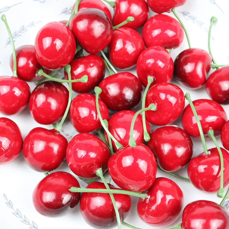Wholesale simulation fruit Cherry decoration flower packaging decoration home decoration