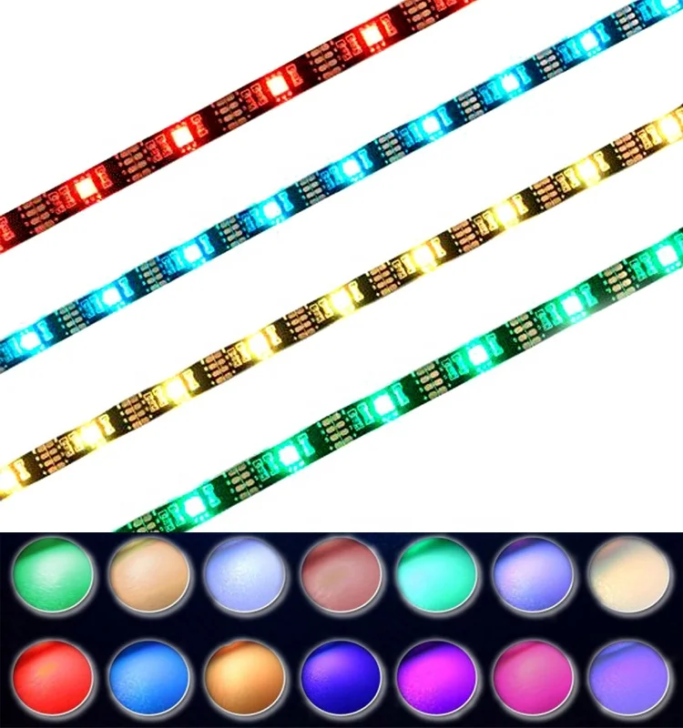 Телевизор на стене Водонепроницаемый DC 5 в 1 м ПХБ черного SMD5050 USB цветных (RGB) светодиодных лент WL-USB3K-01 Светодиодные полосы + 3 клавиши управления кабель