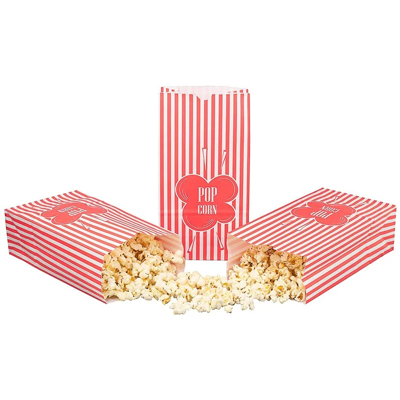 Wholesale Custom Print Logo Microwave Takeout Chips Pop Corn Food Packaging Bags French Fries Candy Bread Popcorn Paper Bag