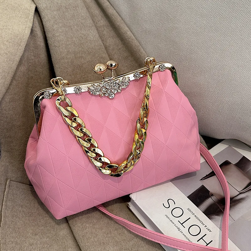 2024 new clutch for ladies fashion chain purses clip handbag for evening party women purses