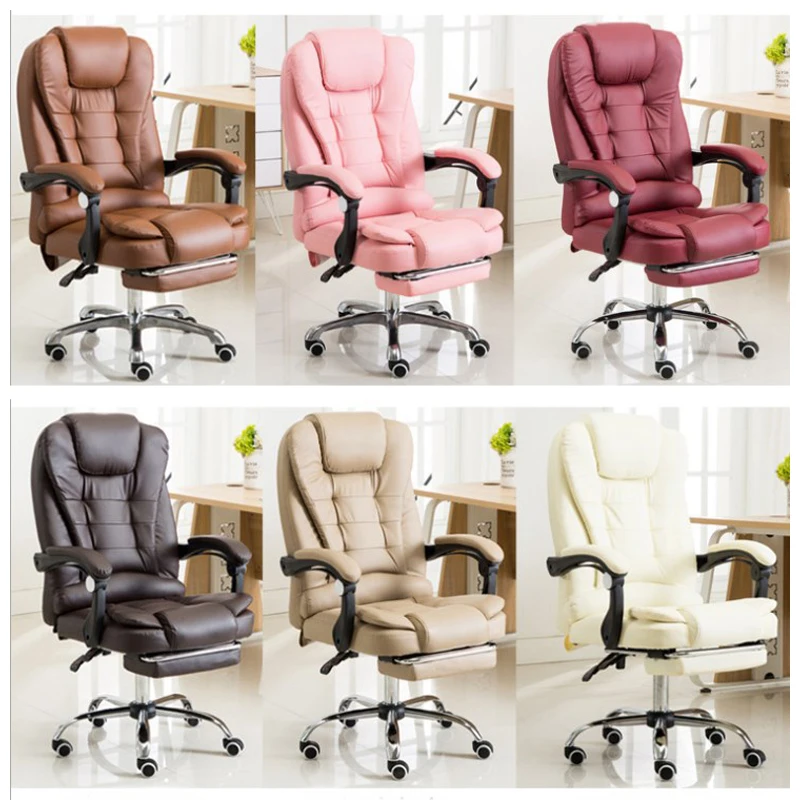 2024 New Boss Cheap Director Manager Pu Leather Executive Swivel Office Massage Chairs With Footrest