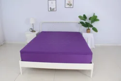 Mattress Cover for Your Home Quilted Soft Waterproof Purple Color Bedroom OEM 100% Polyester 40 Adults Plain Knitted Bed Mat