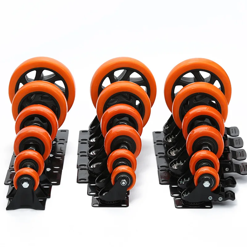 1.5/2/2.5/3 inch black gold diamond casters double bearing silent and durable furniture caster wheels