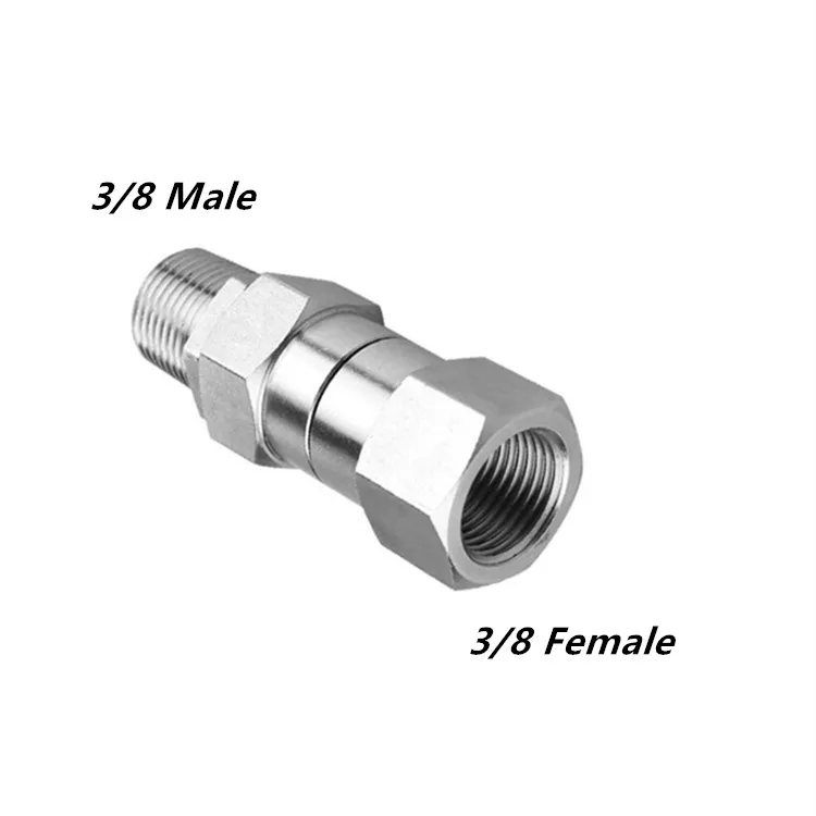 4500 фунтов на квадратный дюйм, нержавеющая сталь, вращение на 360 градусов, фитинг с резьбой 3/8 дюйма, поворотные муфты для мойки высокого давления