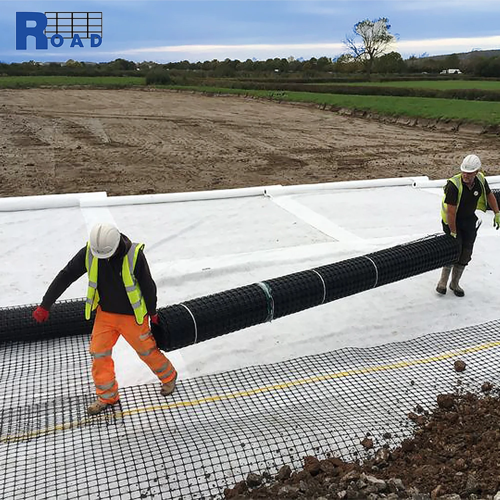 Plastic Geogrid 40kn for Road Reinforcement Elite Sale Black Training Road Geo Grids PP Biaxial Geogrid