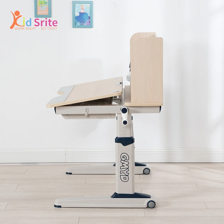 
Kid Srite Antique Wooden Study Table Adjustable Height Desk Bed Study Table 